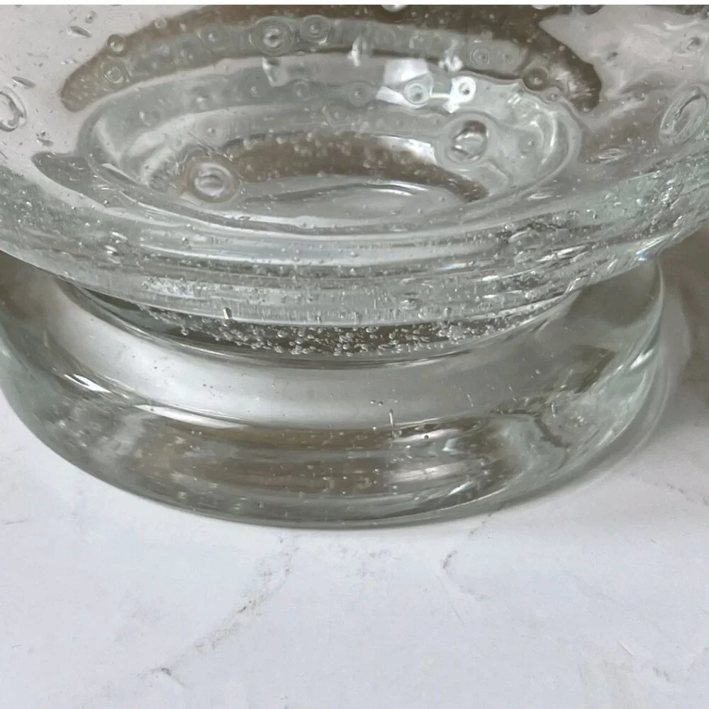 Southern Living at Home Tiny Bubbles Bella Luna Glass Pedestal Bowl 8”